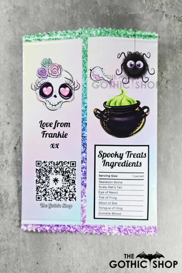 Personalised Cute Sugarskull Skeleton Girl Sweet Crisp Party Favour Gift Bag