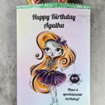 Personalised Cute Sugarskull Skeleton Girl Sweet Crisp Party Favour Gift Bag