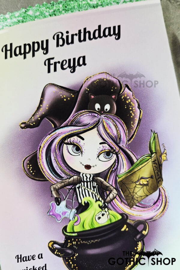 Personalised Whimsical Witch & Cauldron Sweet Crisp Party Favour Gothic Gift Bag