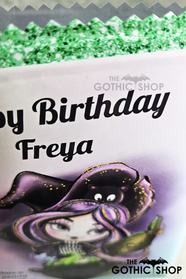 Personalised Whimsical Witch & Cauldron Sweet Crisp Party Favour Gothic Gift Bag