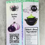 Personalised Whimsical Witch & Cauldron Sweet Crisp Party Favour Gothic Gift Bag