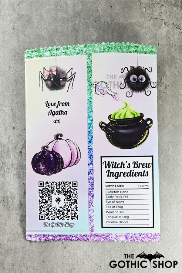 Personalised Whimsical Witch & Cauldron Sweet Crisp Party Favour Gothic Gift Bag