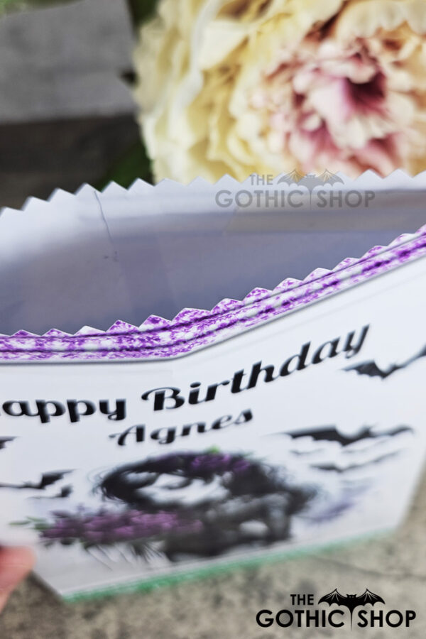 Personalised Goth Lady Purple Roses Sweet Crisp Party Favour Gothic Gift Bag