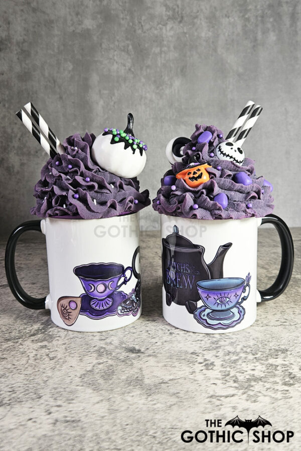 Witch's Brew Teapot & Cups Witchy Gothic Mug