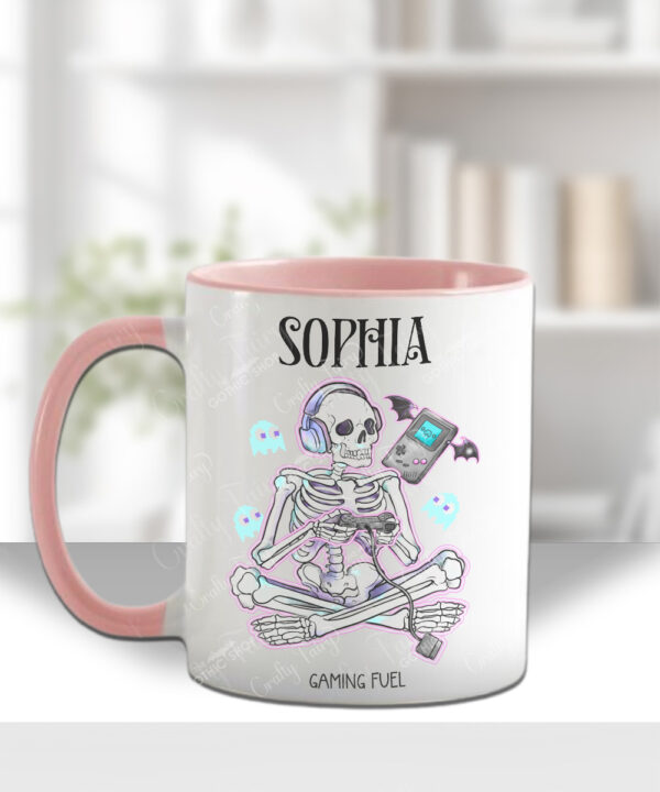 gamer ghoul skeleton gaming gothic mug