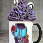 Til Death Do Us Read Turquoise Book Skeleton Hand Gothic Mug