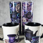 Witch's Brew Tea Party Black Witchy Tumblers and mugs