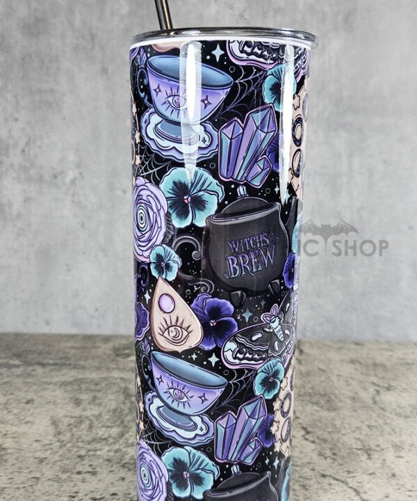 Witch's Brew PoisonBerry Pie Tea Party Black Witchy Tumbler