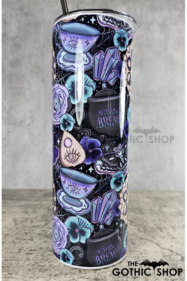 Witch's Brew PoisonBerry Pie Tea Party Black Witchy Tumbler
