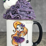 Cute Sugarskull Skeleton Lady & Spider Gothic Mug