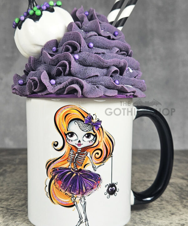 Cute Sugarskull Skeleton Lady & Spider Gothic Mug