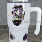 Whimsical Witch Cauldron 20oz Gothic Tumbler Stanley-Style Cup