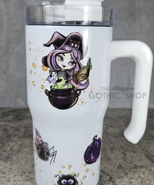Whimsical Witch Cauldron 20oz Gothic Tumbler Stanley-Style Cup