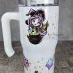 Whimsical Witch Cauldron 20oz Gothic Tumbler Stanley-Style Cup