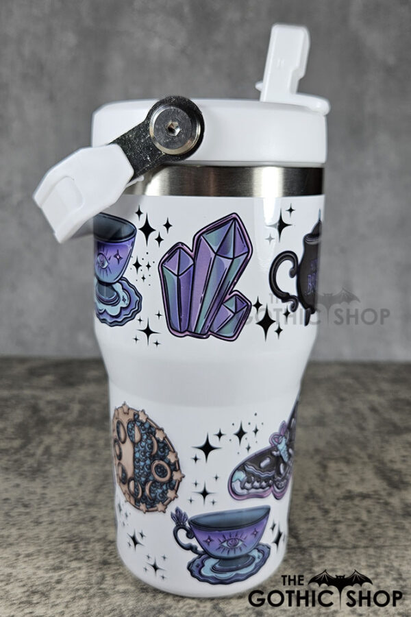 Witch's Brew Teapot & Cups Witchy 20oz Travel Tumbler with Top Handle