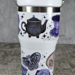 Witch's Brew Teapot & Cups Witchy 20oz Travel Tumbler with Top Handle