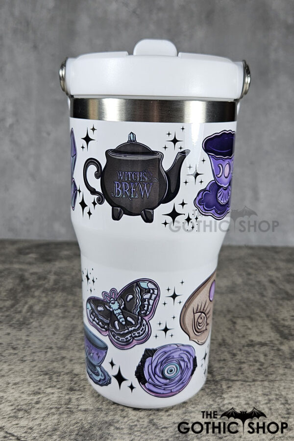 Witch's Brew Teapot & Cups Witchy 20oz Travel Tumbler with Top Handle