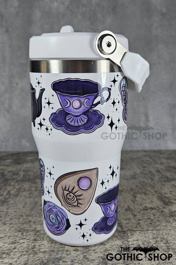 Witch's Brew Teapot & Cups Witchy 20oz Travel Tumbler with Top Handle