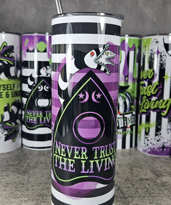 Never Trust The Living Sandworm & Planchette Striped 20oz Tumbler