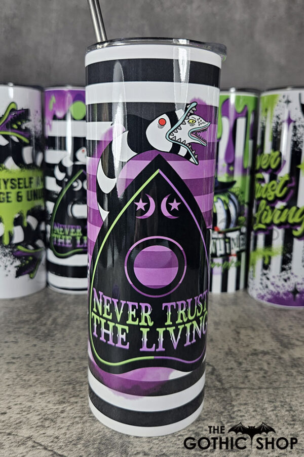 Never Trust The Living Sandworm & Planchette Striped 20oz Tumbler