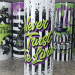Never Trust The Living Grunge Striped 20oz Tumbler