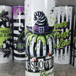 It's Showtime Striped Pumpkin Grunge Splatters 20oz Tumbler