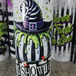 It's Showtime Striped Pumpkin Grunge Splatters 20oz Tumbler