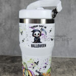 Grim Reaper & Pumpkins Every Day is Halloween 20oz White Travel Tumbler