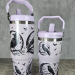 Raven Branch & Moon 30oz and 20oz Gothic Purple Travel Tumbler