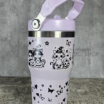 Halloween Witchy Cats & Pumpkins 20oz Gothic Purple Travel Tumbler