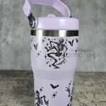 Dancing Skeletons 20oz Gothic Purple Travel Tumbler