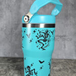 Dancing Skeletons 20oz Gothic Turquoise Travel Tumbler