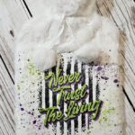 Never Trust The Living Grunge Striped Plush Cover Hot Water Bottle