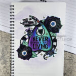 Never Trust The Living Sandworm & Planchette A5 Gothic Notebook Journal V2