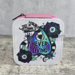 Never Trust The Living Sandworm & Planchette Pink Faux Leather Travel Jewellery Box