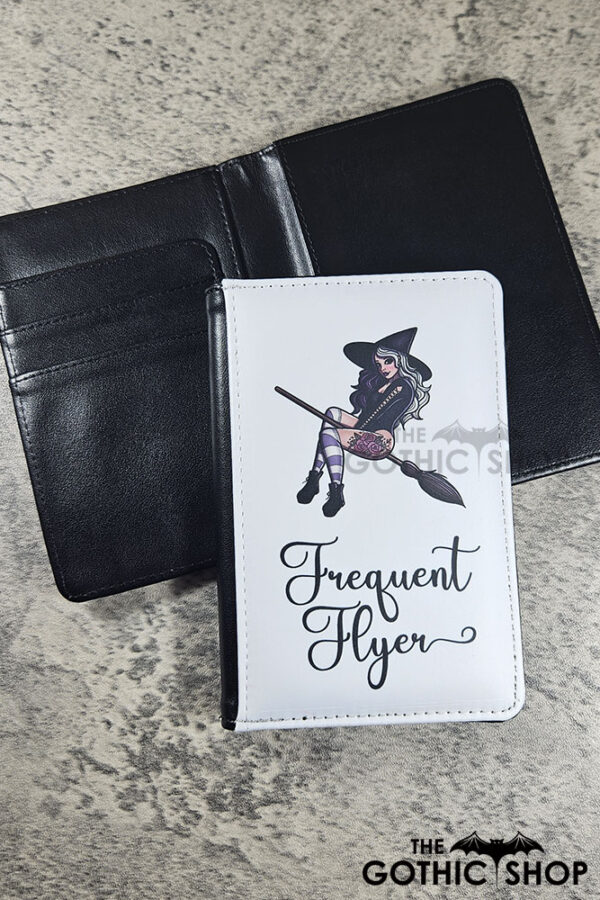 Frequent Flyer Witch on Broomstick Passport & Credit Card Holder (Copy)