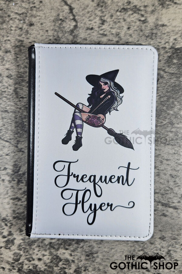 Frequent Flyer Witch on Broomstick Passport & Credit Card Holder (Copy)