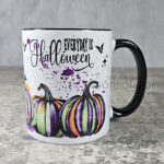 Striped Pumpkins Every Day is Halloween Gothic Mug