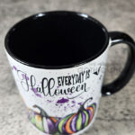 Striped Pumpkins Every Day is Halloween Gothic Mug