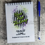 Never Trust The Living Grunge Striped A6 Gothic Notepad