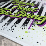 Never Trust The Living Gothic Halloween Glass Chopping Board