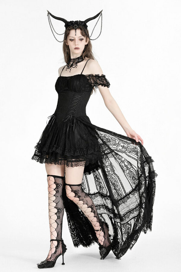Dark in Love Alice Black Lace Gothic Prom Dress