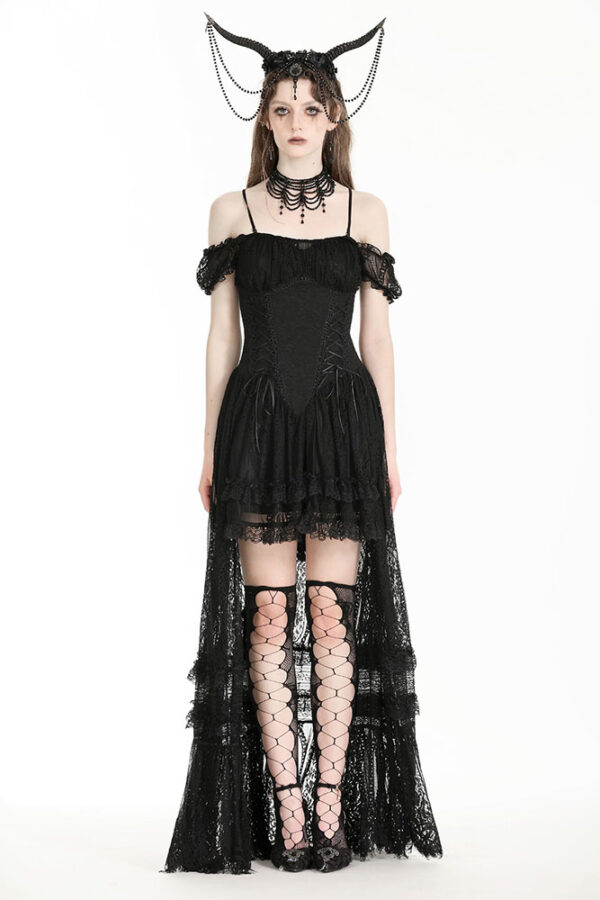 Dark in Love Alice Black Lace Gothic Prom Dress
