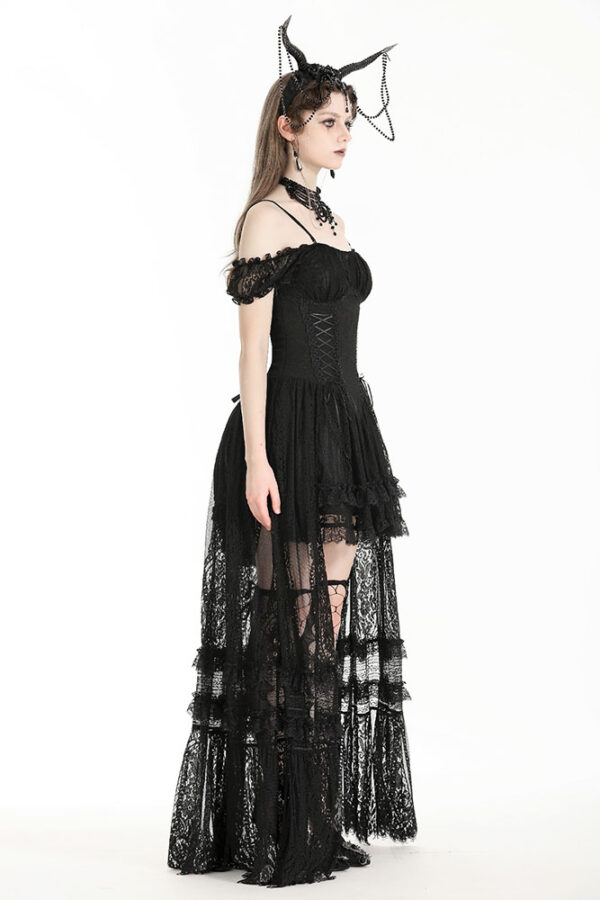 Dark in Love Alice Black Lace Gothic Prom Dress