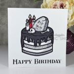RIP Youth Cake Birthday Gothic Greetings Card