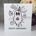 Spooky Party Ghoul Ghost Birthday Gothic Greetings Card