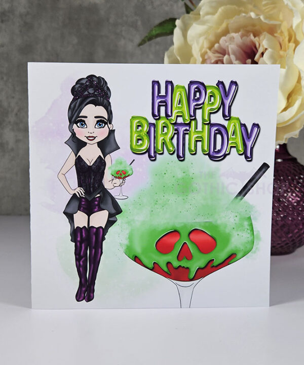 Poisoned Apple Cocktail Birthday Gothic Greetings Card