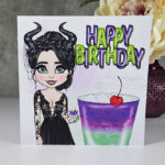 Maleficent Cocktail Birthday Gothic Greetings Card