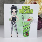 Juice of Beetles Slime & Lady Halloween Gothic Greetings Card