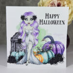Zombie Bride Lady Happy Halloween Card